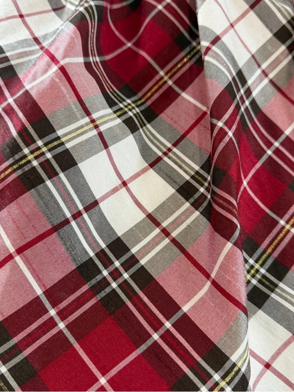 Gymboree Red Plaid Holiday Dress with Satin Waistband Sz 6